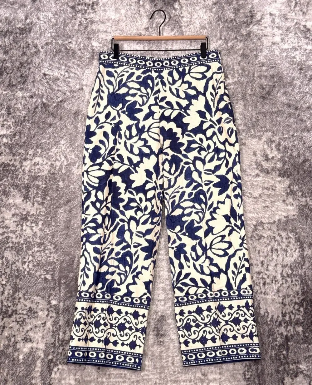 Sezane x Momoni Pants 42 / US 10 Womens Jenson Trouser Cotton Linen Wide Leg